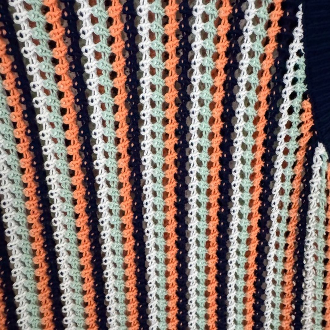 525 America Striped Tank Crochet Sweater