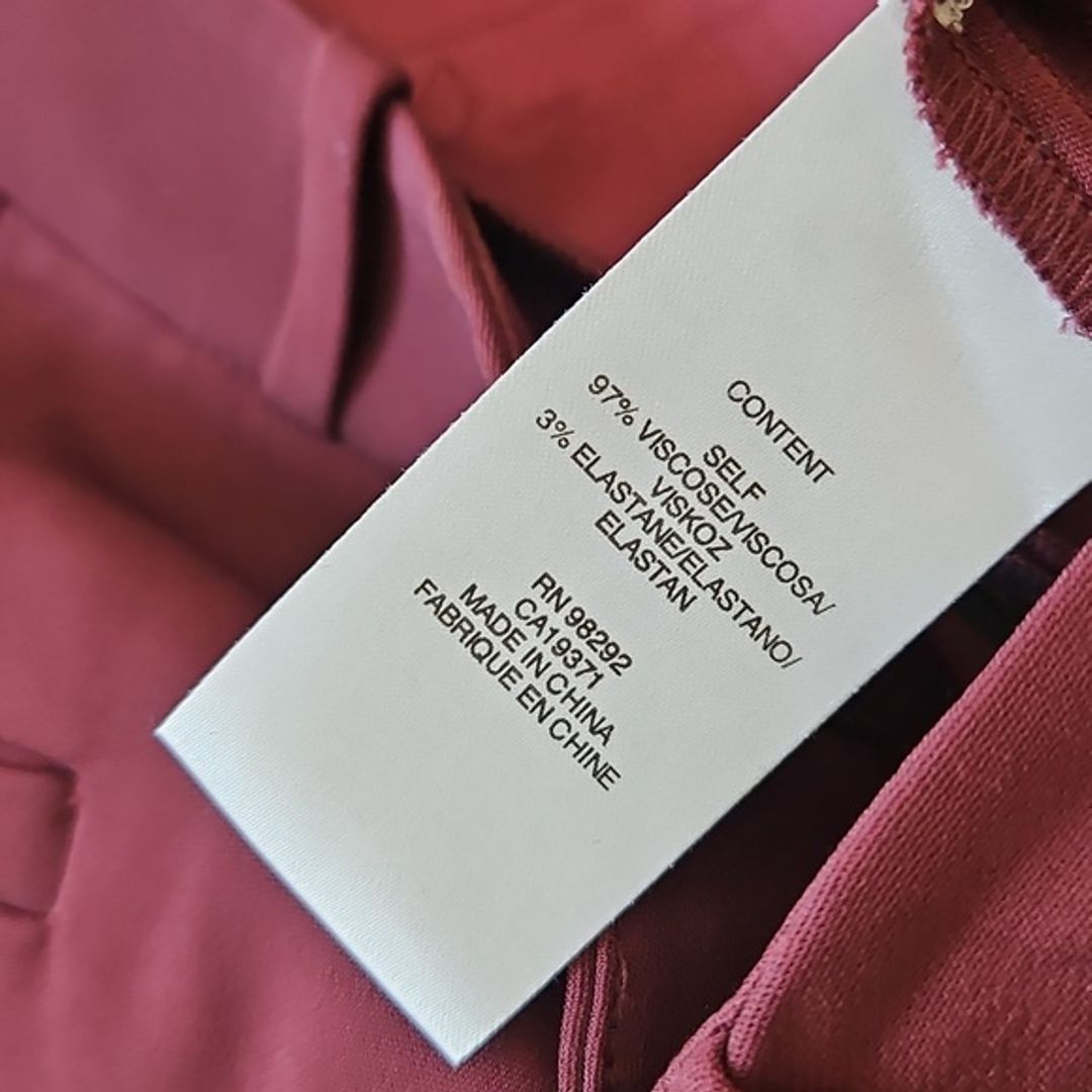 Tibi BEATLE Stretch Crepe Straight Leg Pants in Good Condition