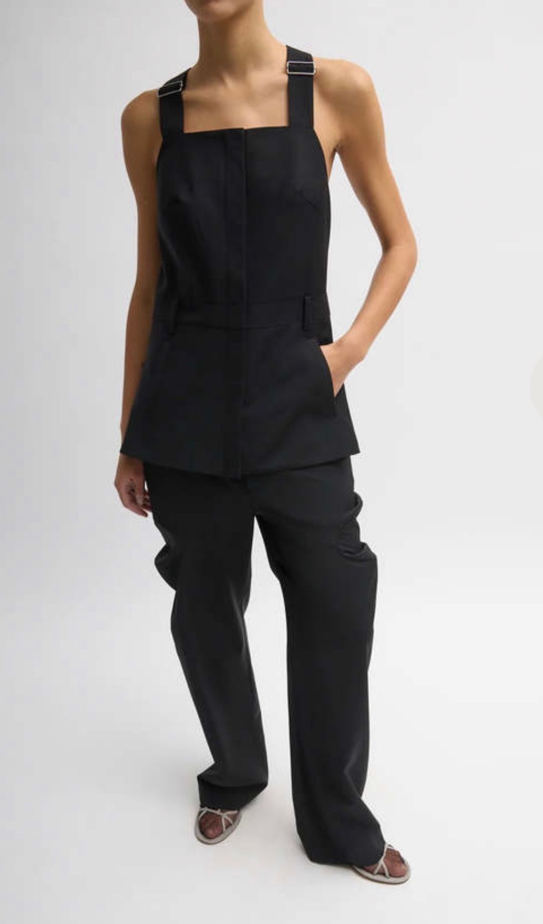 Recycled Tropical Wool Overall Top
