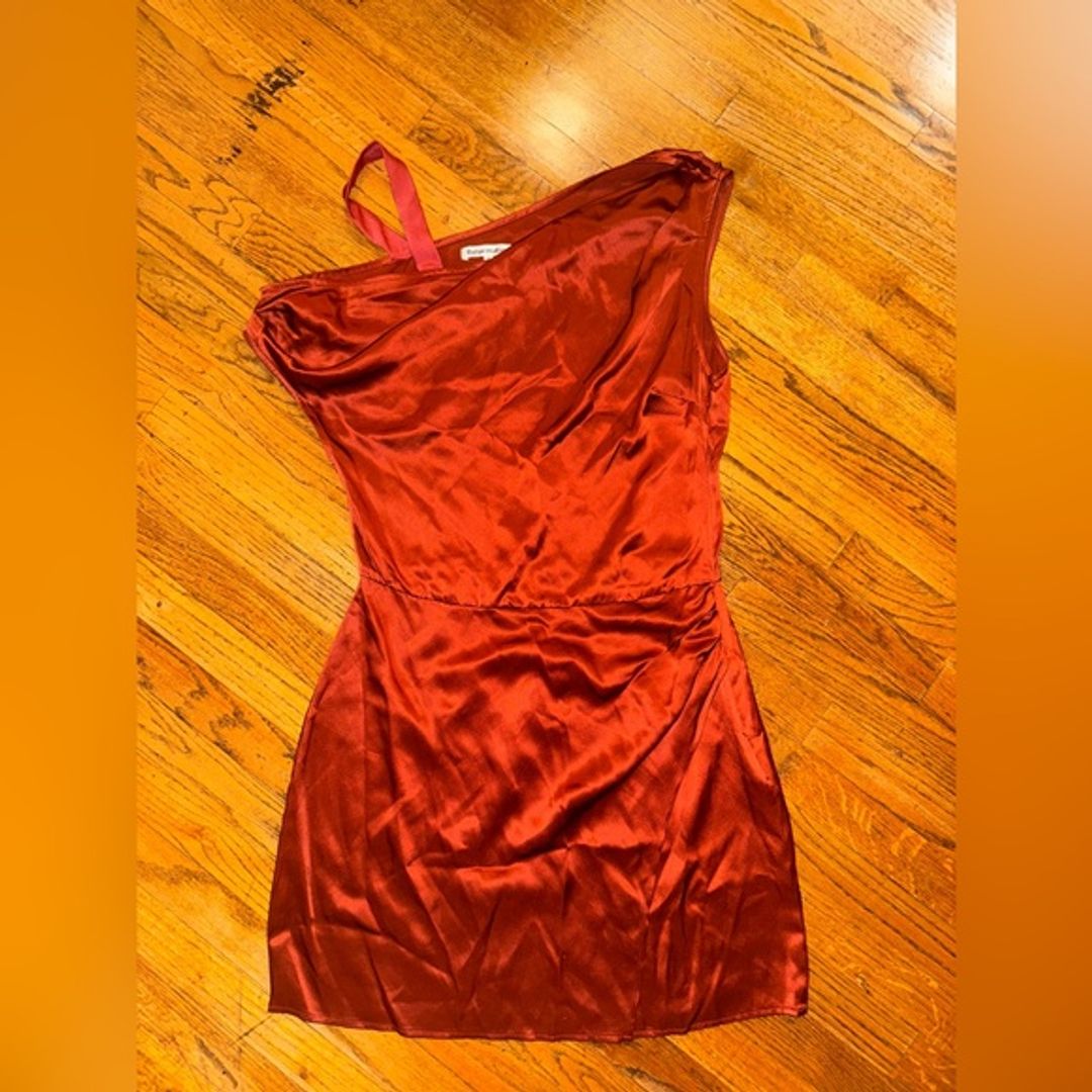 Reformation Alanis Silk Satin Mini Dress