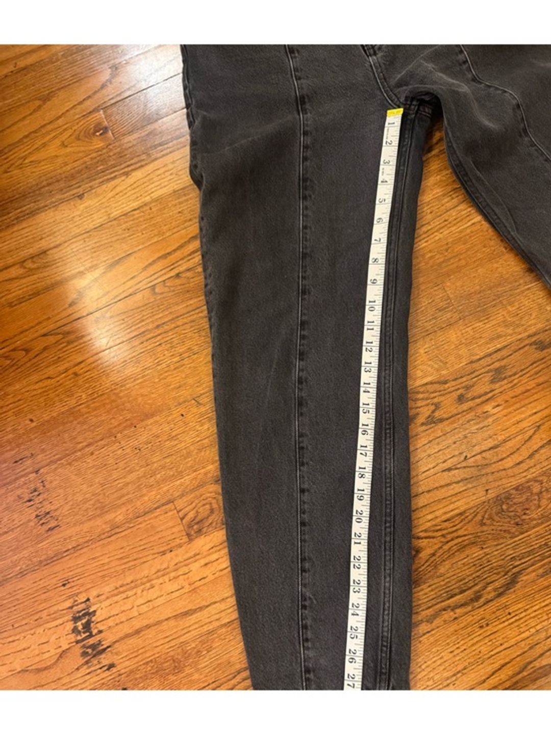 Reformation Kris Relaxed Jean High-Waist Black Washed Front Seam Jeans