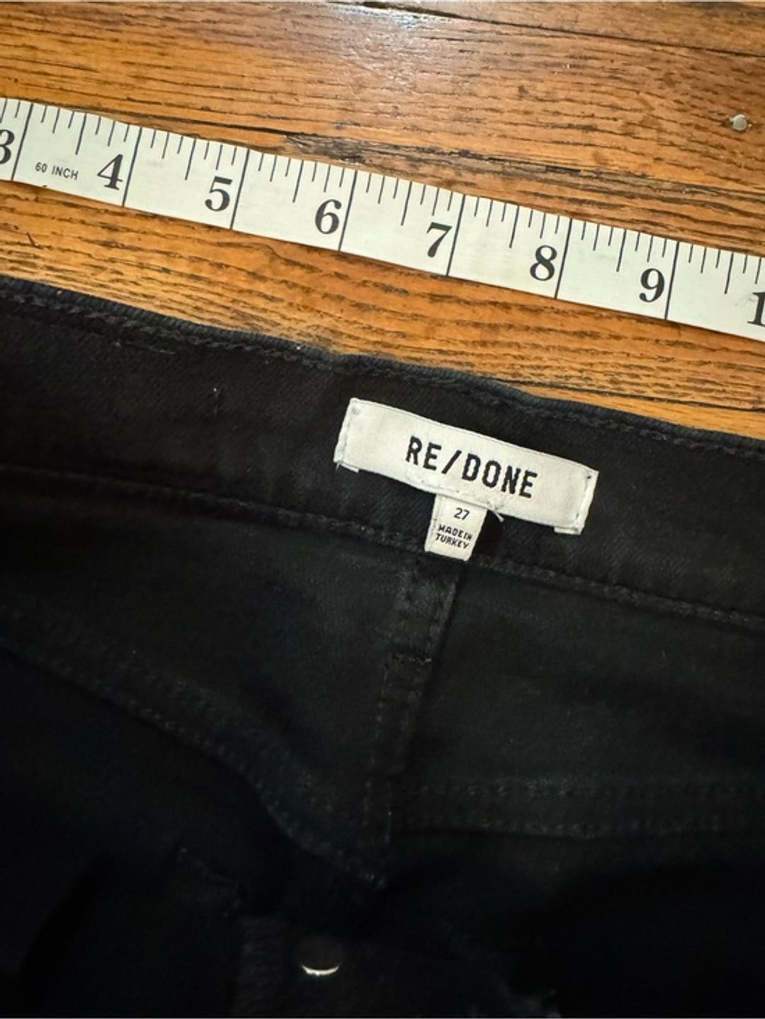 Re/Done Black High-Rise Stovepipe Jeans