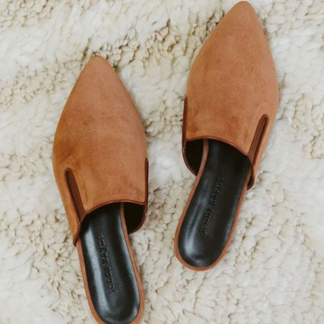 Jenni Kayne Suede Mules Saddle