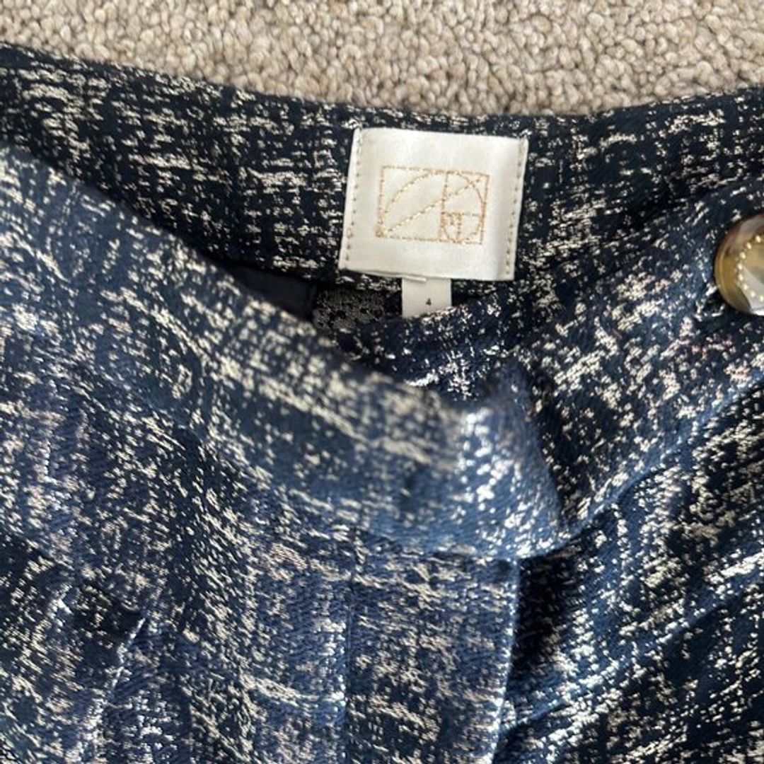 Anthropologie Coquille Shimmering Streets Metallic Shorts
