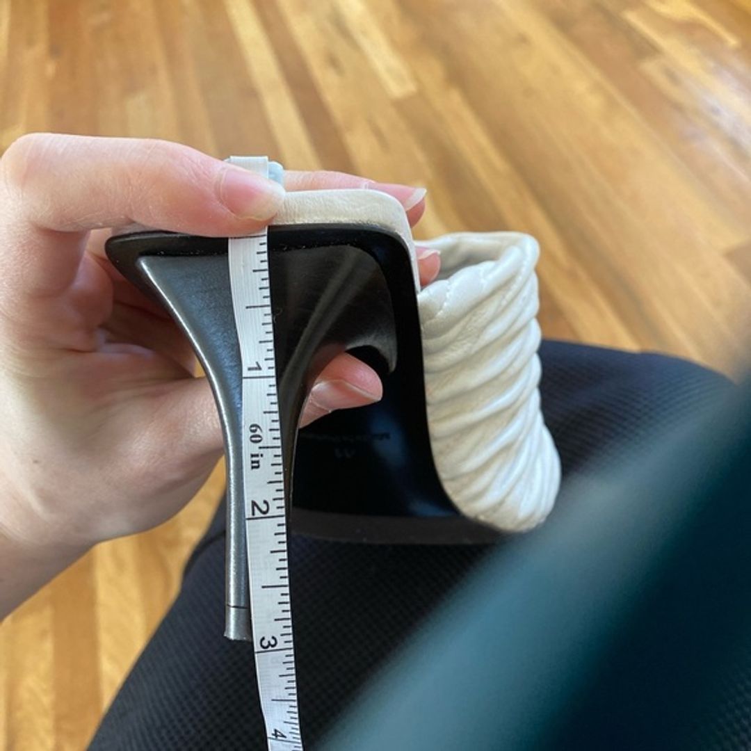 COS Women's Ivory Kitten Heel Mules