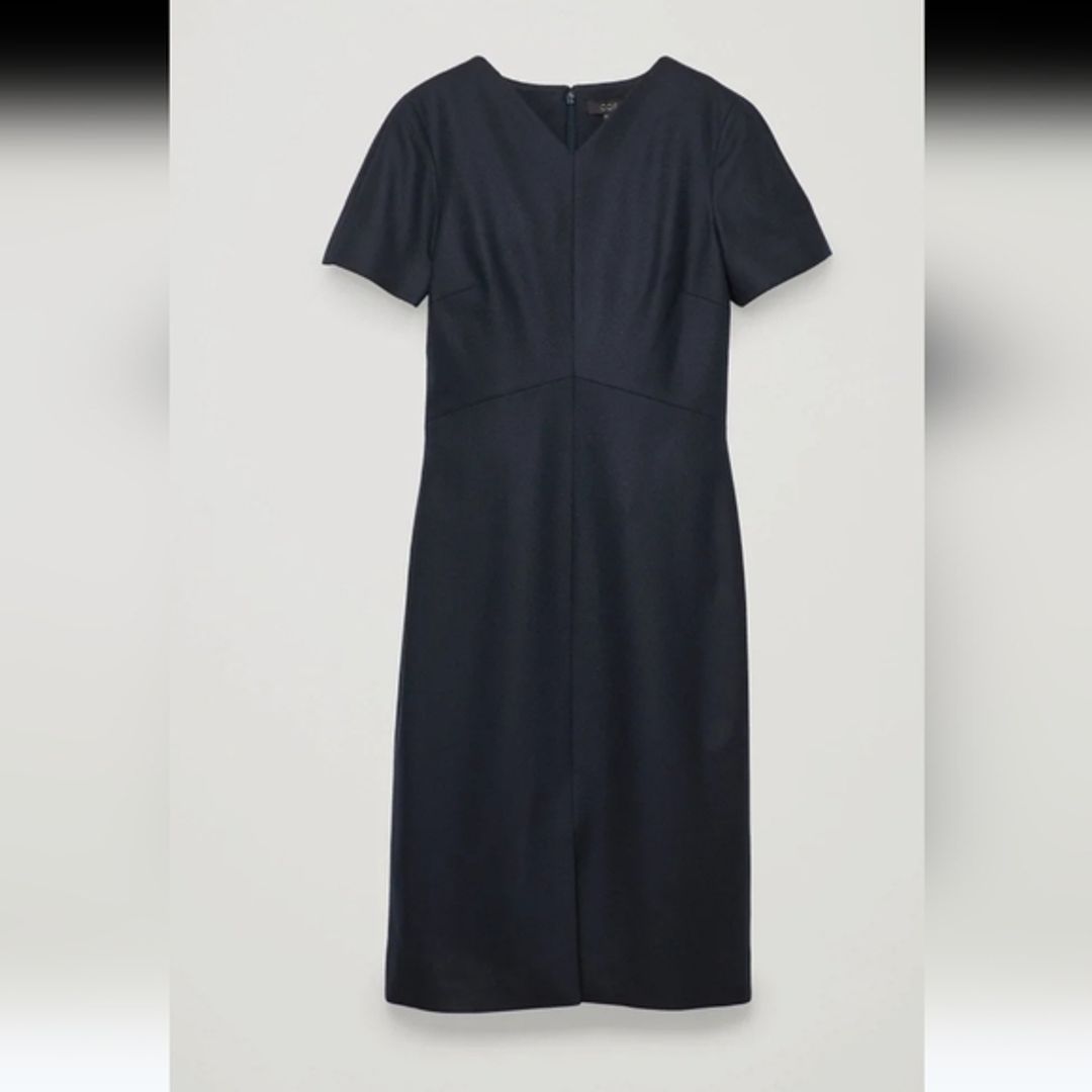 COS Women's Tailored Navy Dress