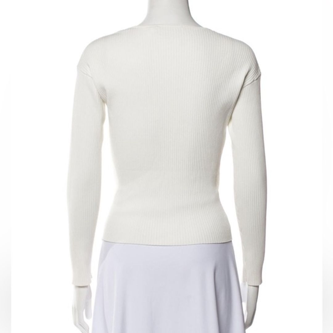 Simkhai Jonathan V-Neck Long Sleeve Ribbed Wrap Top