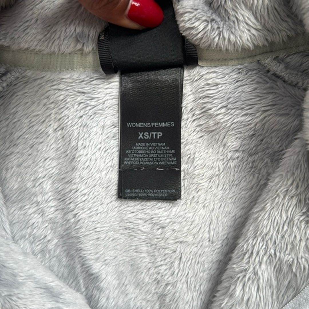 The North Face Grey Fuzzy Zip Up Jacket