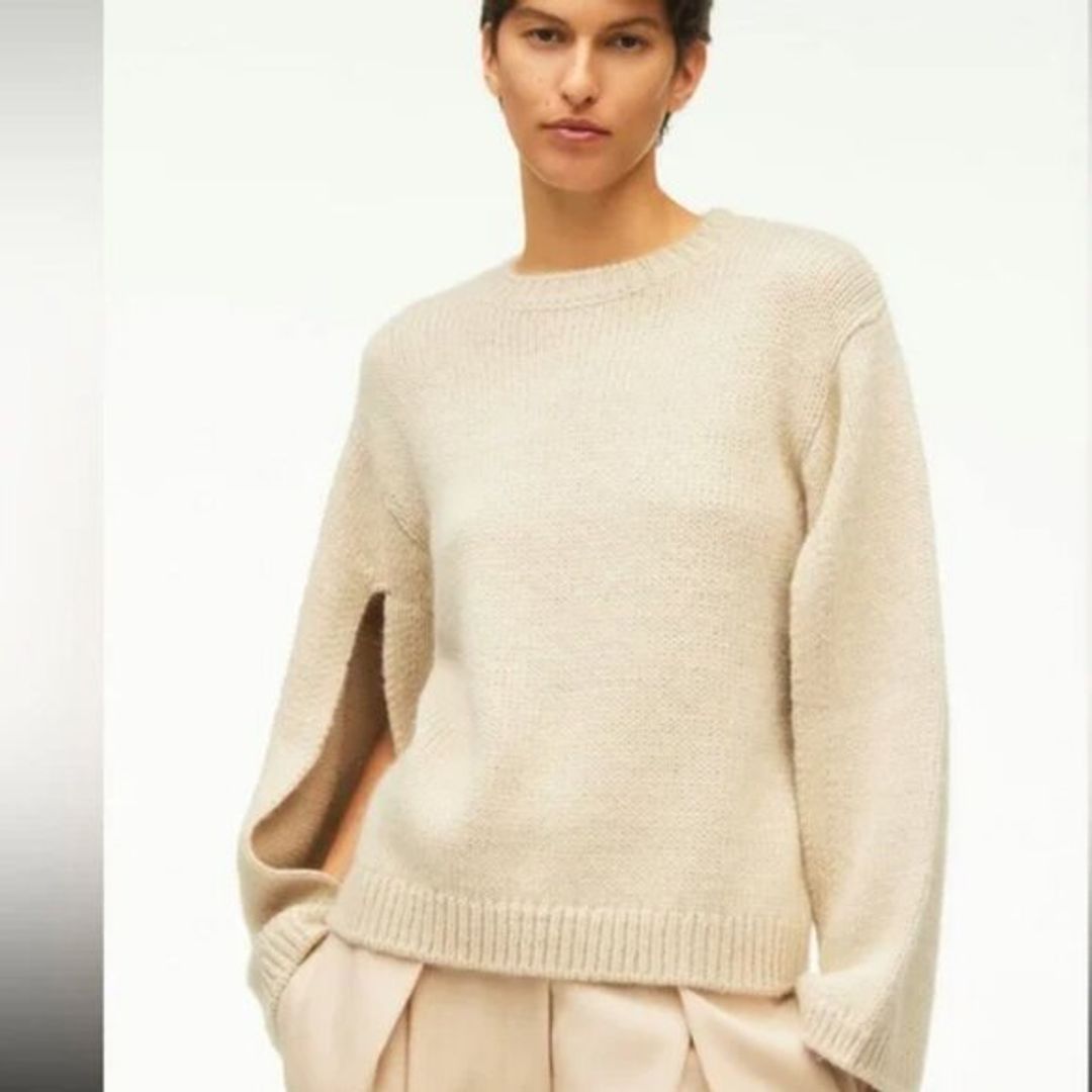 Zara Limited Edition Split Sleeve Wool Alpaca Sweater