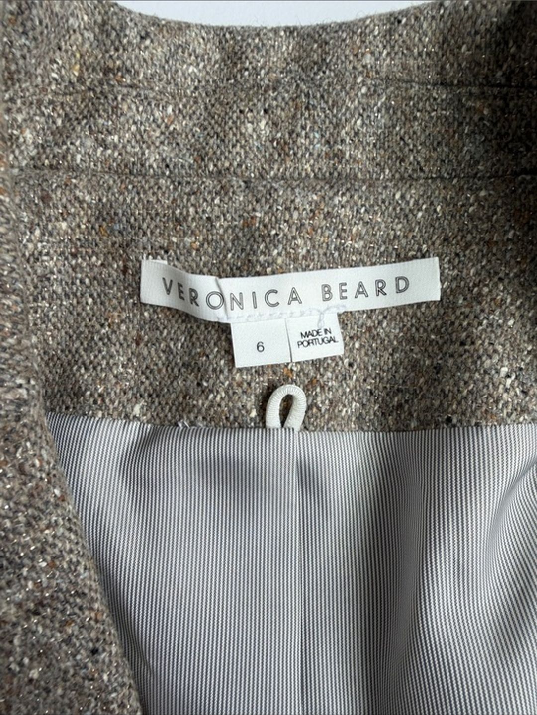 Veronica Beard Double-Breasted Tweed Blazer