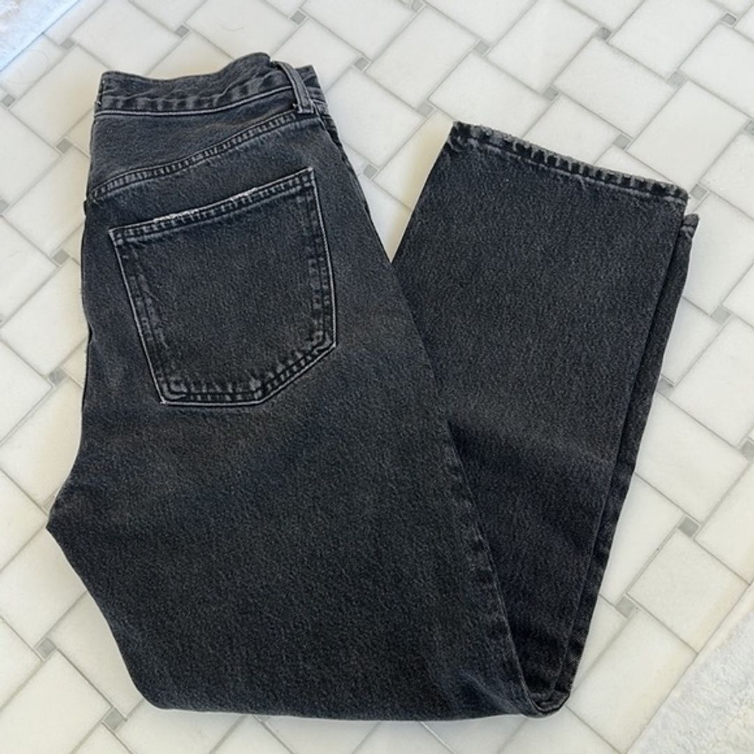 Agolde Black Cropped Ankle Jeans