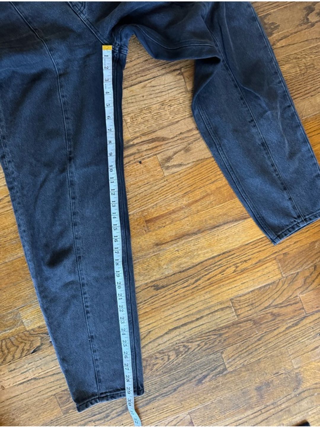 Reformation Kris Relaxed Jean Black Washed Front Seam Jeans