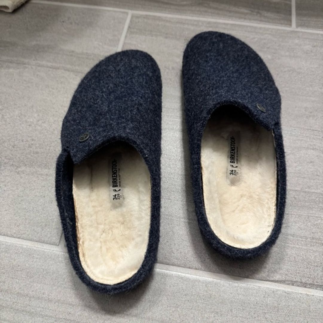 Birkenstock Kids Shoes Felt Slip-on Clog Dark Grey