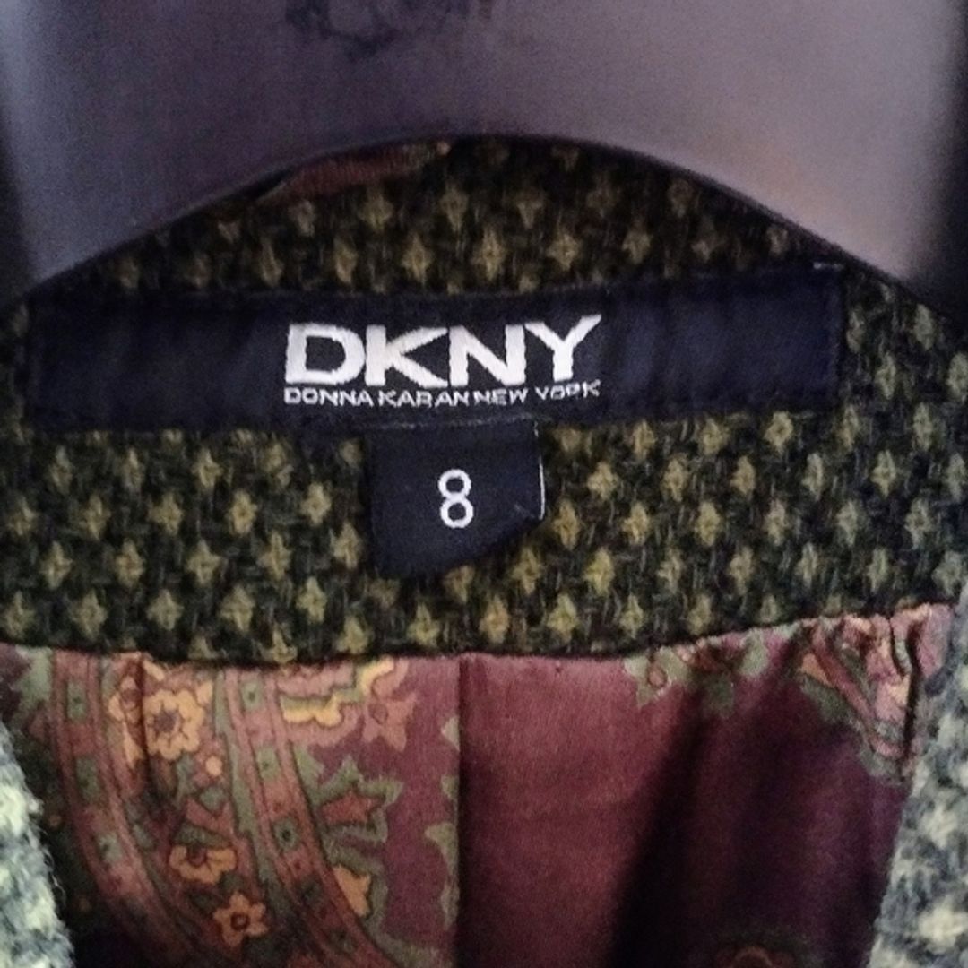 Donna Karan DKNY Green Wool Blend Maxi Coat