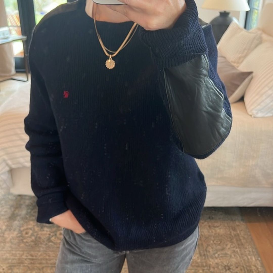 Carolina Herrera Vintage Sweater with Elbow Patches