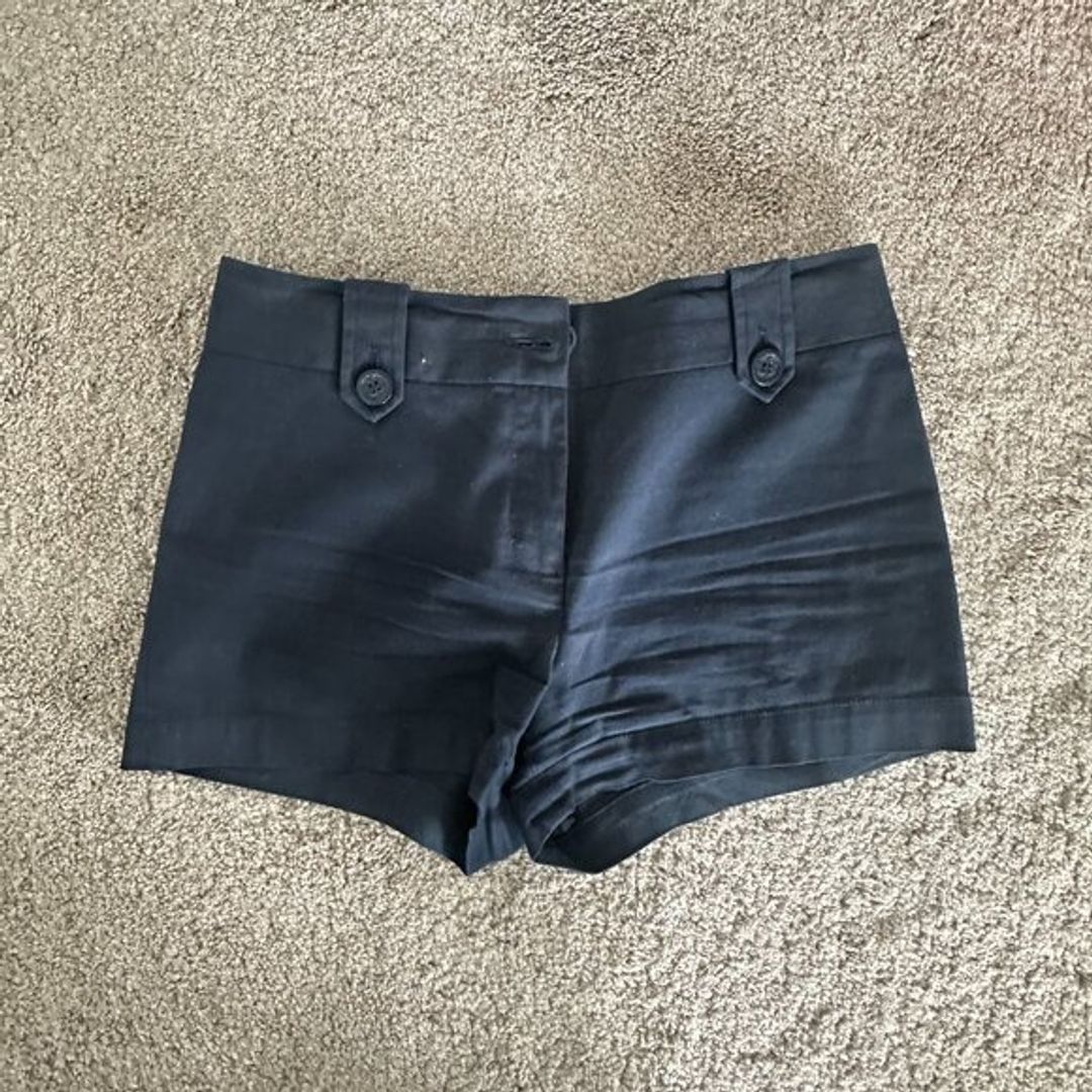 Tory Burch Navy Anchor Button Shorts