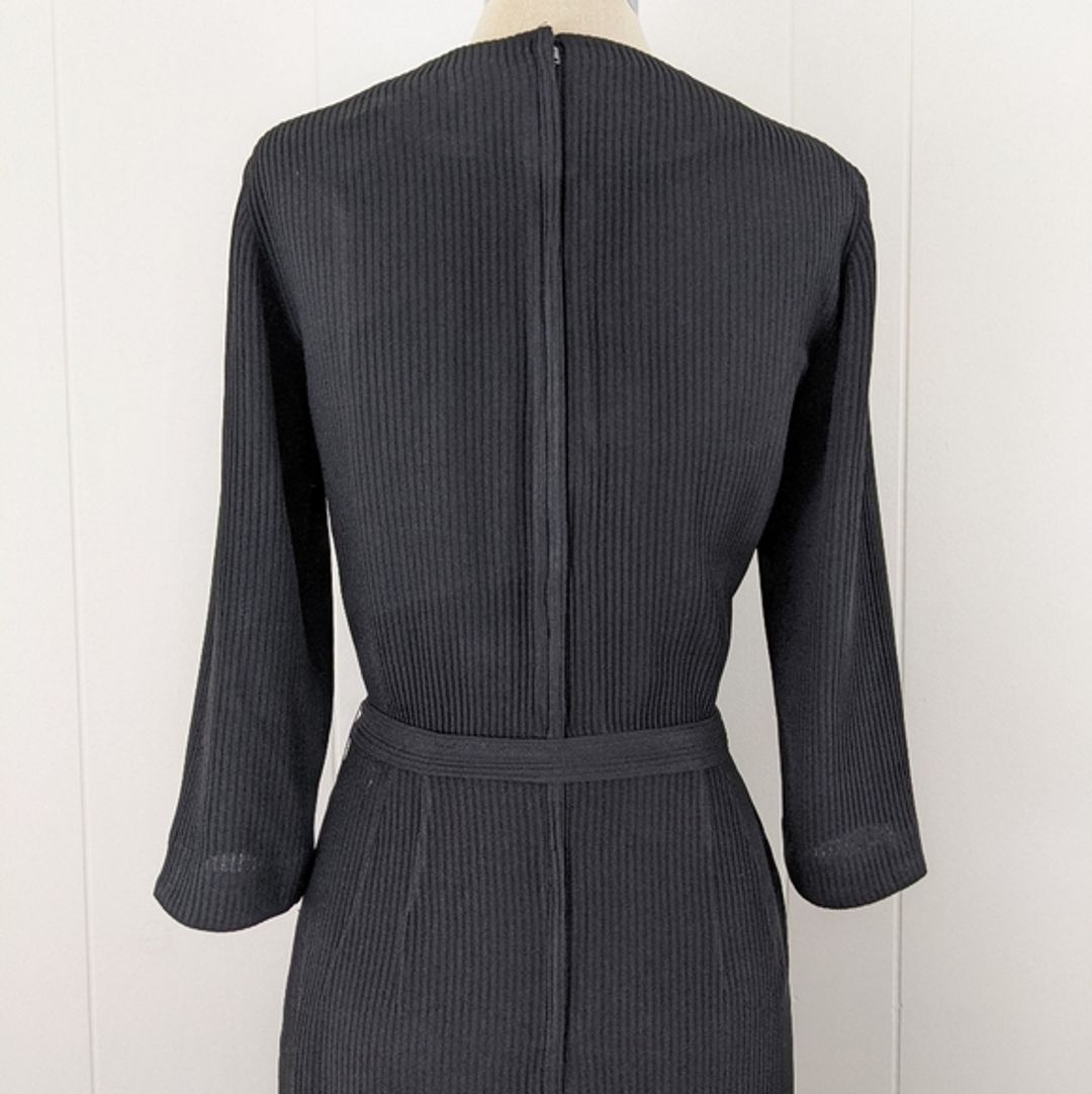Vintage 50's L'Aiglon Ribbed Wiggle Dress